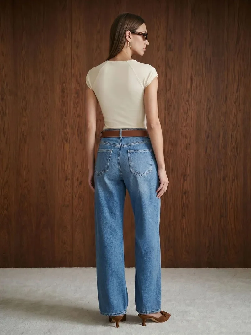 ديلفين Dilvin Slim Fit Crop Jersey Top