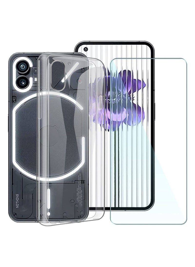 إلترازون PHONE 1 CLEAR CASE COVER + TEMPERED GLASS FILM - Image 1