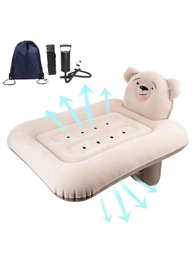 GGEROU - Inflatable Toddler Travel Bed, Airplane Bed for Kids, Airplane Seat Extender for Kids, Plane Bed for Toddler Baby Air Mattress, Toddler Blow Up Bed with Sides Pump and Belt - Image 1