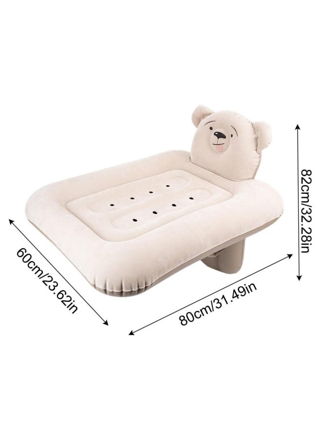 GGEROU - Inflatable Toddler Travel Bed, Airplane Bed for Kids, Airplane Seat Extender for Kids, Plane Bed for Toddler Baby Air Mattress, Toddler Blow Up Bed with Sides Pump and Belt - Image 1