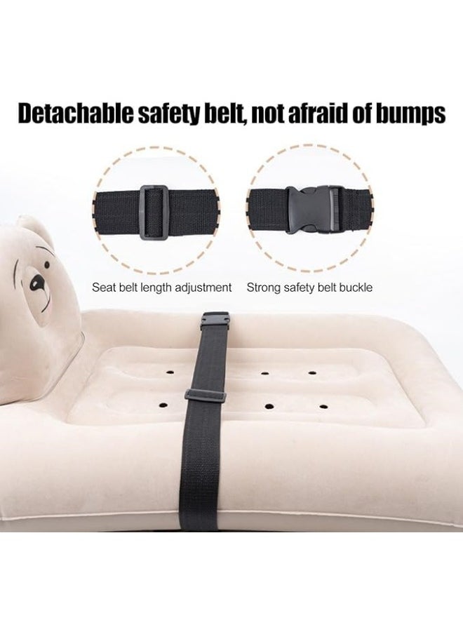 GGEROU - Inflatable Toddler Travel Bed, Airplane Bed for Kids, Airplane Seat Extender for Kids, Plane Bed for Toddler Baby Air Mattress, Toddler Blow Up Bed with Sides Pump and Belt - Image 1