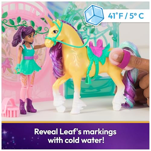 Unicorn Academy, Ava Doll & Color-Change Leaf Stall Playset with 15 Accessories, Dolls & Unicorn Toys, Gifts & Stocking Stuffers for Girls Ages 4 and up - Image 3