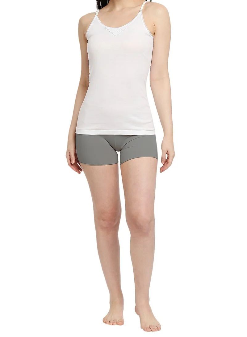 BYC GIRLS ADJUSTABLE STRAP COTTON CAMISOLE - WHITE