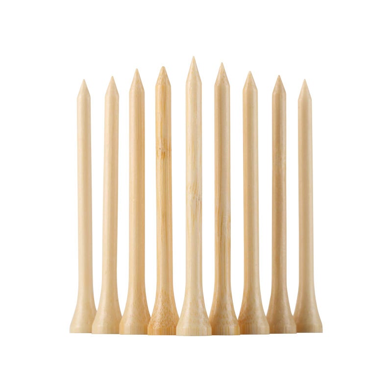 GFGL Golf Tees Durable Bamboo Tees 100Pcs 3-1/4" Friendly Biodegradable Material Reduce Friction Side Spin More Stable (Primary) - Image 1