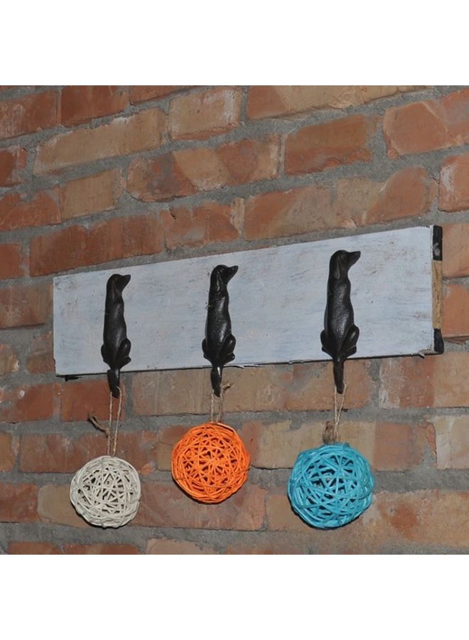 خطاف حائط كلب حديدي كلاسيكي، خطافان خلفيين، ظل كلب، لون، ديكور مدخل - Image 5