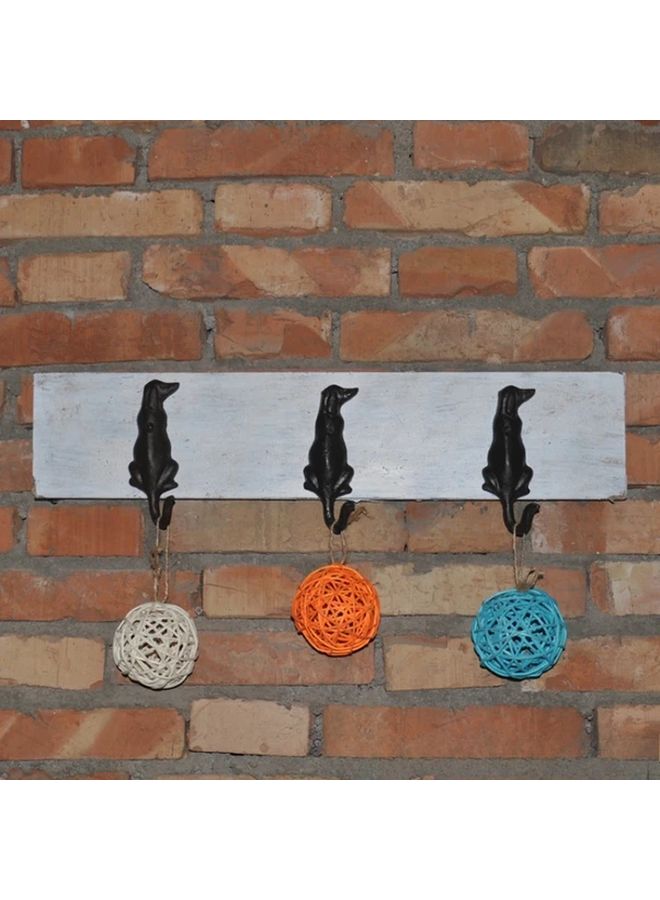 خطاف حائط كلب حديدي كلاسيكي، خطافان خلفيين، ظل كلب، لون، ديكور مدخل - Image 4