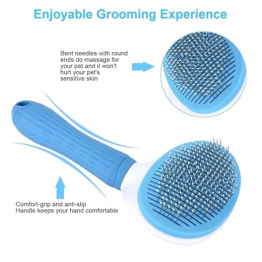 Riviox Soft Silicone Dog Grooming Brush with Self-Cleaning Mechanism for Long & Short Hair Pets - Bath & Shedding Tool(pack of 2) Color May Vary - Image 4