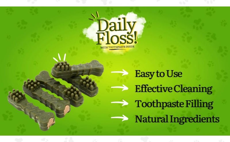 BASIL Daily Floss Pets Treats and Chews with Toothpaste Inside for Cleaner Dogs, Puppy Teeth (180gms in a Packet) - Pack of 1 - Image 5
