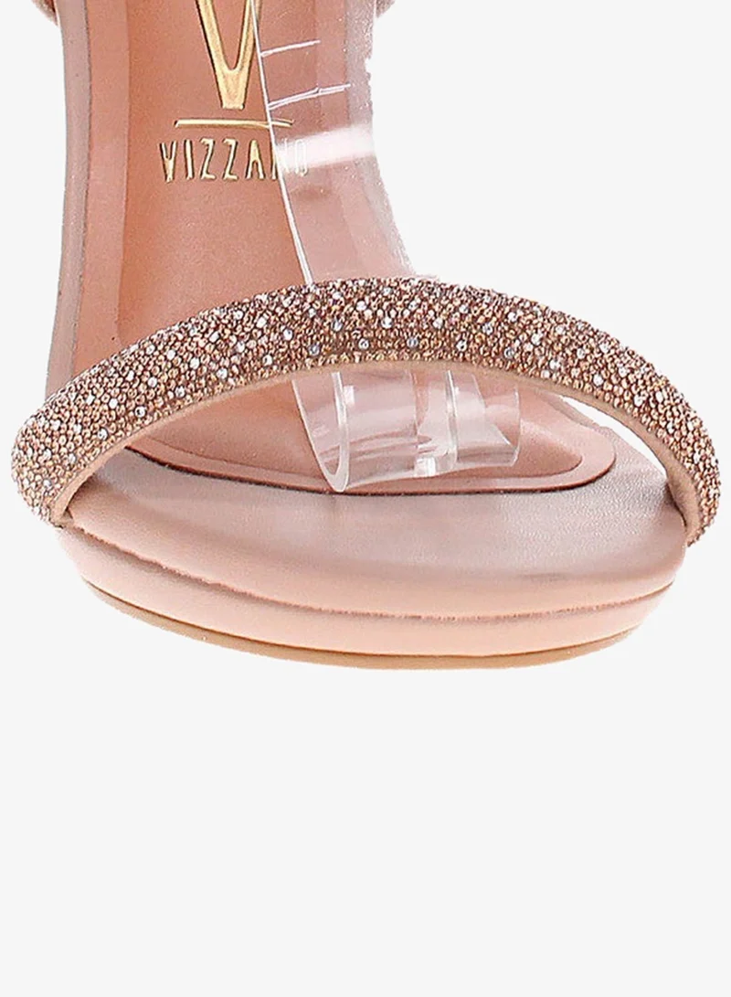 VIZZANO Beige Vizzano Ladies High Heel Sandals Dourado | Made In Brazil for Women | Best Price UAE