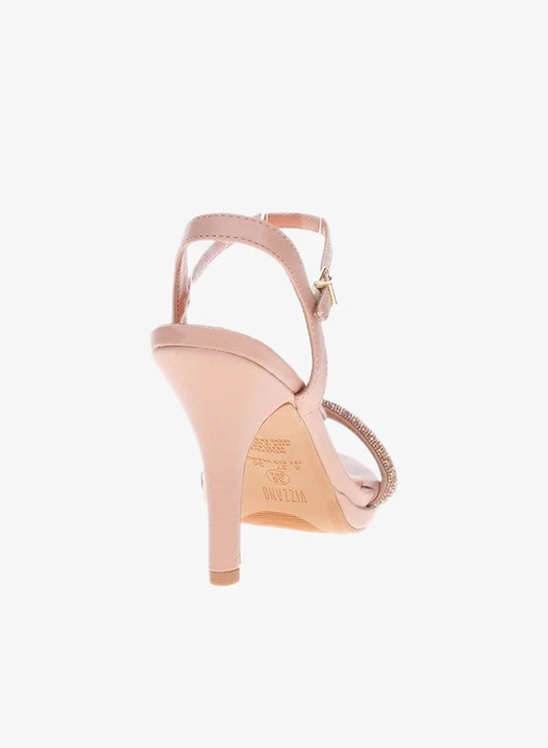 VIZZANO Beige Vizzano Ladies High Heel Sandals Dourado | Made In Brazil for Women | Best Price UAE
