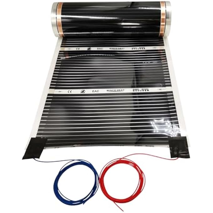 MINCOHEAT HEATING FILM KITS 220 WATT/M 50 CM WIDE INFRARED HEATING AS ELECTRIC UNDERFLOOR HEATING SYSTEM EASY TO INSTALL (50 CM X 6 M) - Image 1