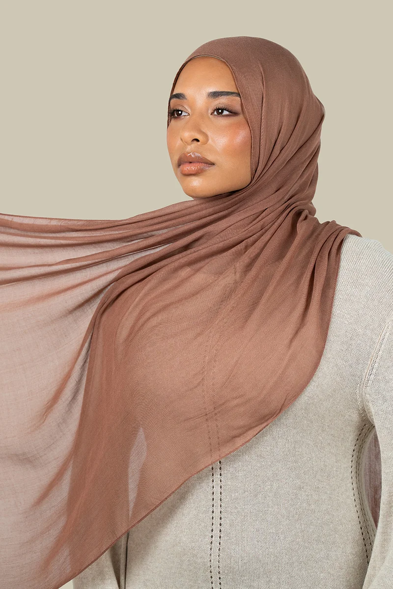 silqrose Matte Bronze Modal Silk Hijab