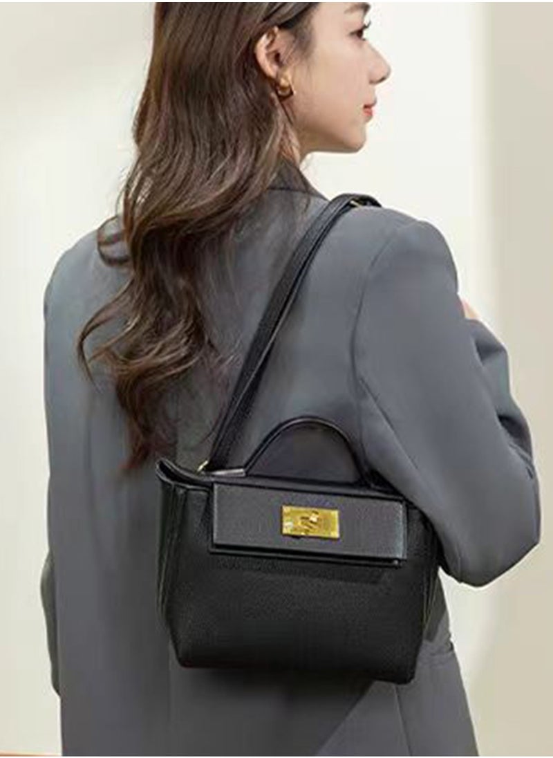 BLLE ROWN Women's Luxury Handbags Multifunctional Top Handle Satchel Handbag Commuter Versatile Premium Soft PU Leather Crossbody Bag Shoulder Black Bags For Ladies  - Image 2