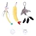 ORSDA 3 PCS Replacement Refills Feather Tail Elastic Net Tail Plush Shrimps for Automatic Kitten Toys only Suitable T93T96 Cat Ball Toy - Image 3