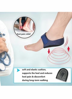 KASTWAVE Heel Protectors,  Gel Heel Cups, Heel Cushion Support for Plantar Fasciitis, Heel Pain, Heel Pads Great for Aching Feet,Tendinitis, Bone spur, Cracked Heel Repair,for Men & Women (4 PCS)  - Image 4