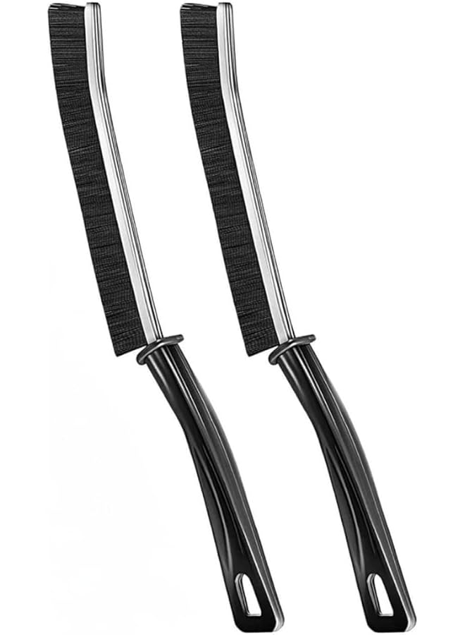 PROMASS 2 PCS Crevice Cleaning Brush, Multifunctional Gap Small Cleaning Brush Tool, Bathroom Gap Brush, Grout Cleaner Brush Hard Bristle Crevice Cleaning Brush,Window Groove Cleaning Brush