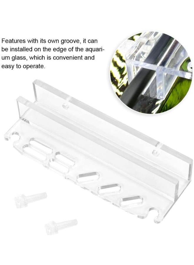 B & K الاكريليك النباتات المائية العشب صيانة أداة حامل حوض السمك الرف المنظم خزان الأسماك الملقط مقص تخزين الرف - Image 4