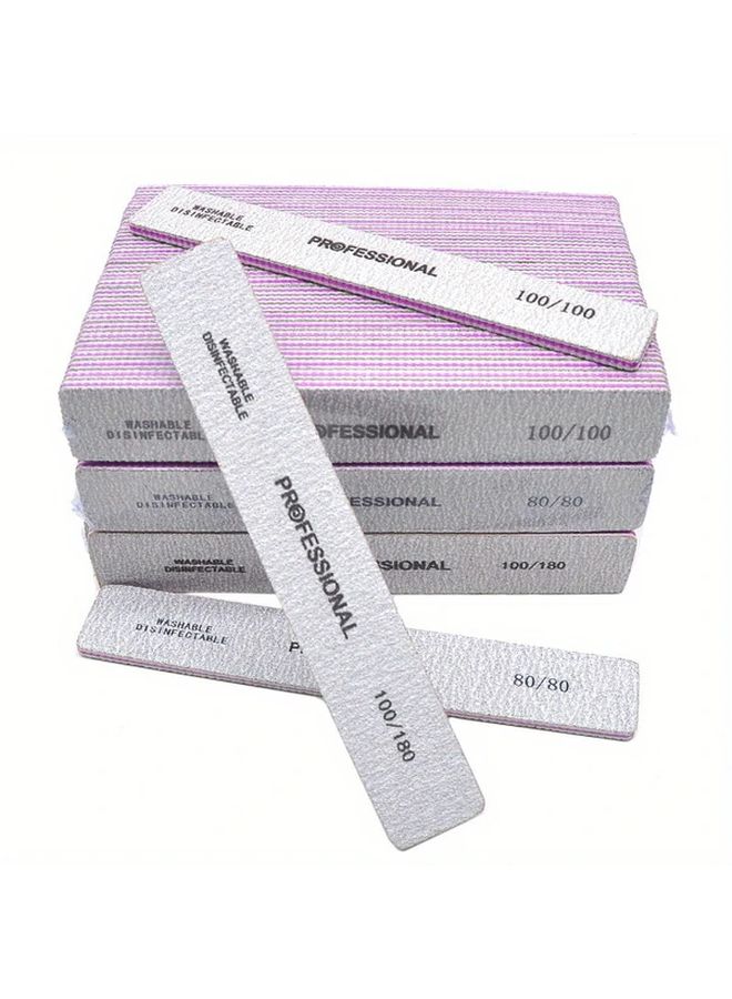 Professional Nail File Buffer Block 80 Grit 10pcs for Manicure Pedicure Salon Home Use - Image 2