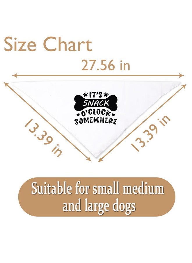 JXGZSO JXGZSO 1 Piece It's Snack O'Clock Somewhere Dog Bandana Funny Dog Bandana (Snack O'Clock Dog)  - Image 3