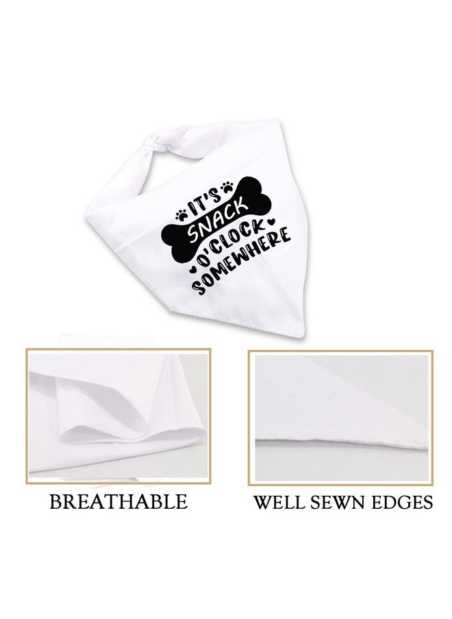 JXGZSO JXGZSO 1 Piece It's Snack O'Clock Somewhere Dog Bandana Funny Dog Bandana (Snack O'Clock Dog)  - Image 4