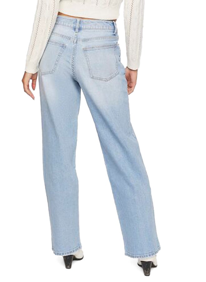 FOREVER 21 Heart Cutout Straight-Leg Jeans  - Image 3