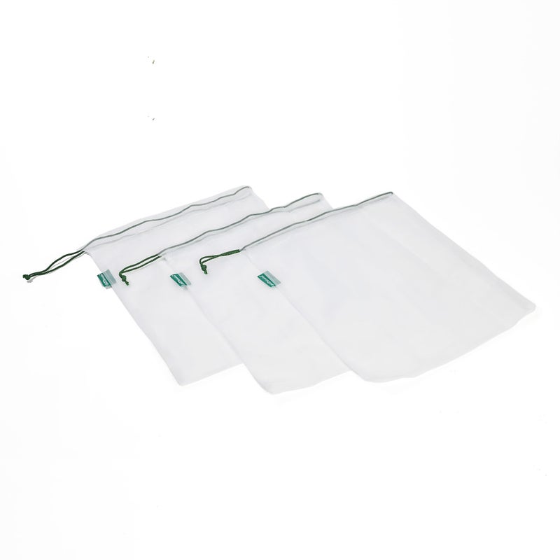 Earthwise Reusable Mesh Produce Bags - Washable Set of 9 Premium Bags  TRANSPARENT Lightweight  Strong SEE-THROUGH Mesh for shopping  transporting and storing fruits and veggies. - Image 2