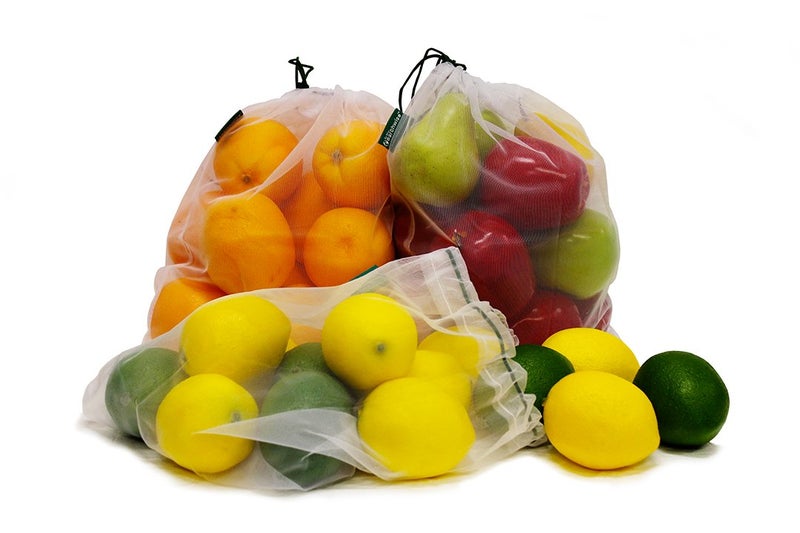 Earthwise Reusable Mesh Produce Bags - Washable Set of 9 Premium Bags  TRANSPARENT Lightweight  Strong SEE-THROUGH Mesh for shopping  transporting and storing fruits and veggies. - Image 5