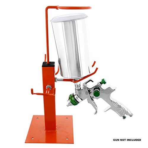 TCP Global 3 Gun Gravity Feed Paint Triple Spray Gun Holder Stand with Strainer Holder Holds 3 HVLP Guns Bench Mount - Image 3