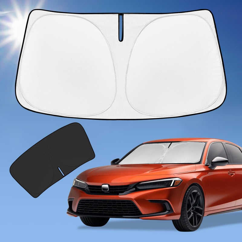 for Honda Civic 20222024 2025 2026 Sun Shade Sunshade Windshield Cover 4Layer Front Window Shade Custom Fit Civic 11th Gen Sedan LX EX EXLTouring Sun Visor 240T Shade Car Accessories