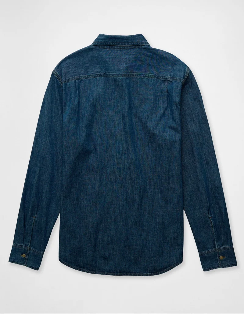 American Eagle  AE Everyday Denim Button-Up Shirt for Men | Best Price UAE