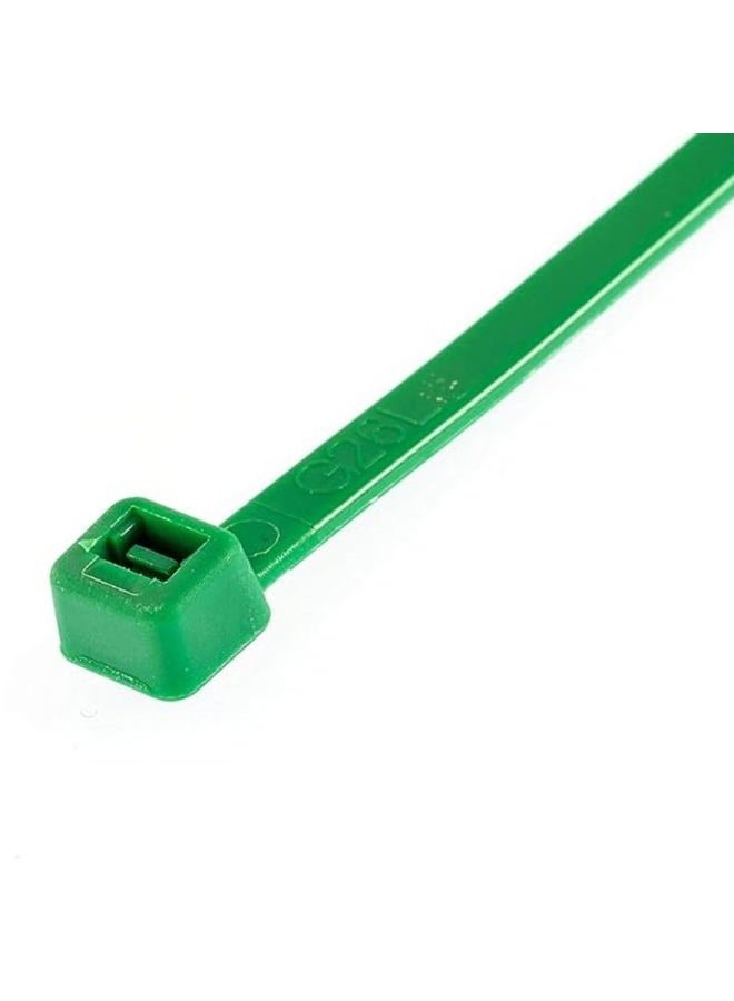 GTSE 8 Inch Green Zip Ties, 100 Pack, 18lb Strength, UV Resistant Strong Nylon Cable Ties, Self-Locking 8" Tie Wraps - Image 2
