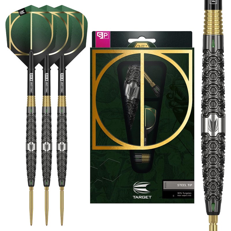 TARGET Darts Cult 01 90% Tungsten Swiss Point Steel Tip Darts Set, 23G | Swiss Point Dart Set, Tungsten Barrel, Professional Darts Set, Swiss Point Tool Included - Image 1