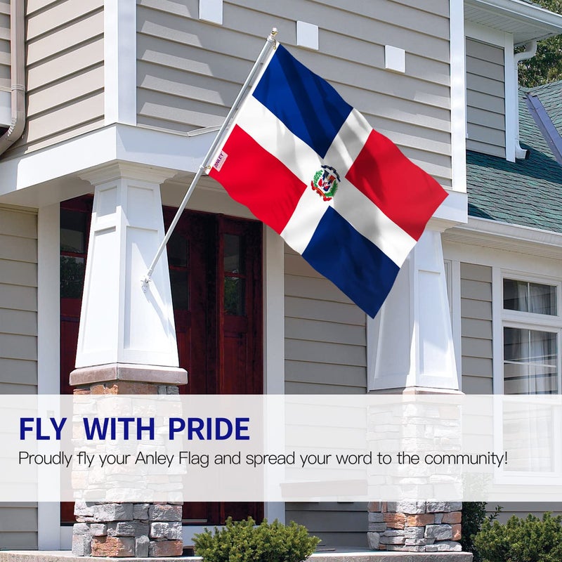 ANLEY Fly Breeze 3x5 Foot Dominican Republic Flag - Vivid Color and Fade proof - Canvas Header and Double Stitched - Dominican National Flags Polyester with Brass Grommets 3 X 5 Ft - Image 2