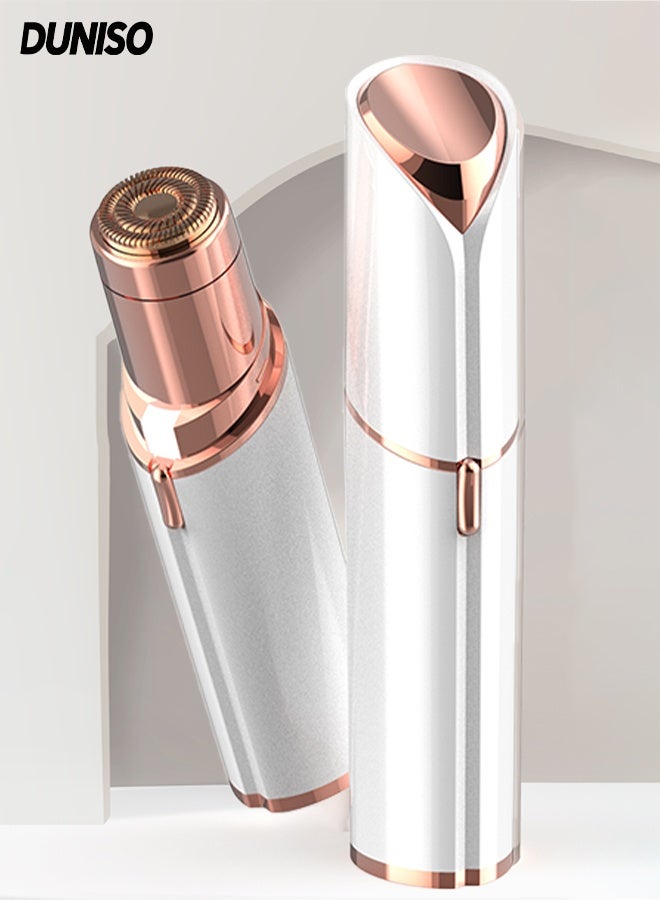 DUNISO Electric Hair Remover，Facial Hair Removal for Women，Painless Hair Removal Device，Battery Version，Easy to Carry，Easy to Clean，for Lip, Chin, Arms,White - Image 1