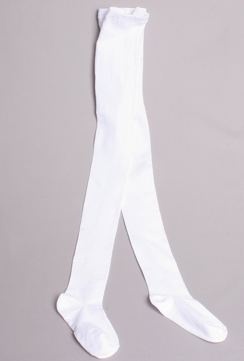 STYLEGAGA Women Color Flat knit Sweater Cotton Stirrup Footless Footed tights (S/M, Ivory) - Image 3
