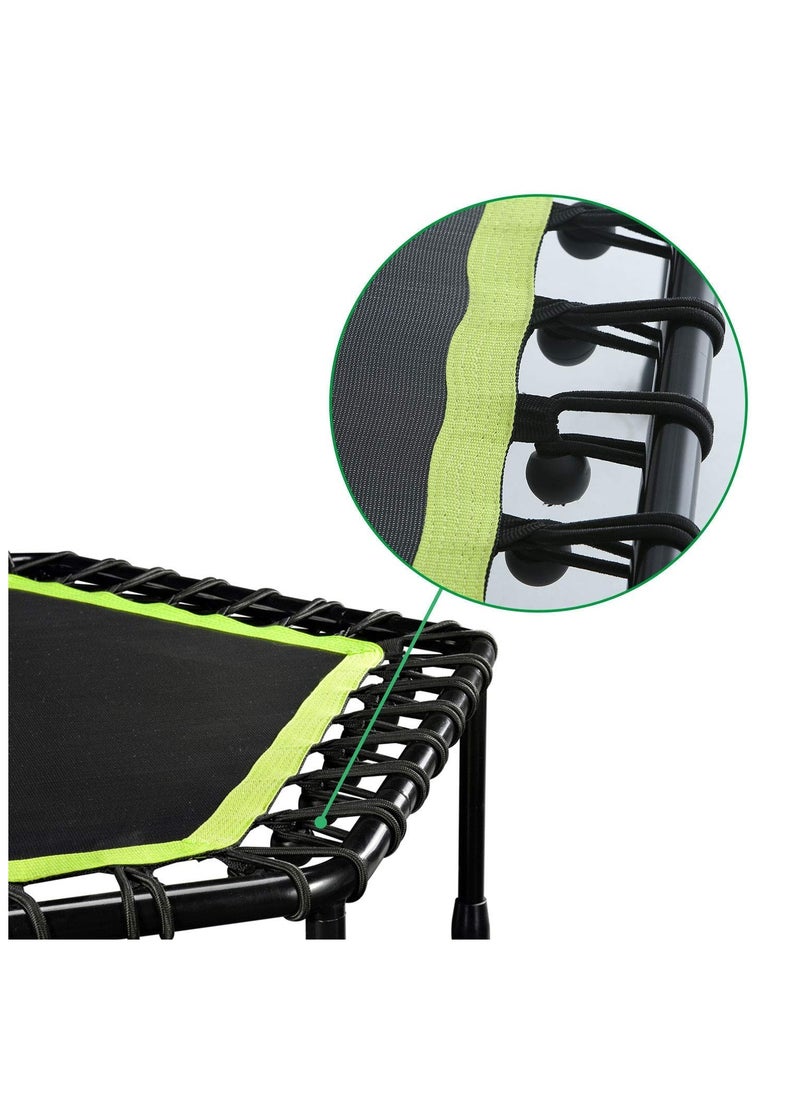 Yalla HomeGym Homegym Mini Trampoline With Adjustable Handrail Handle Bar Indoor Rebounder For Adults & Kids, Covered Bungee Rope System  - Image 3