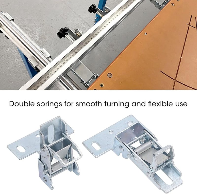 180 Degree Rotation Double Spring Flip Hinge Flipper Electroplated Iron Woodworking Push Rod Tool - Image 4