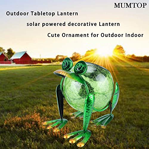 MUMTOP Solar Garden Lantern Waterproof LED Frog Solar Lights Outdoor Decorative Tabletop Lanterns Lamp for Yard Patio Table Decoration - Image 3