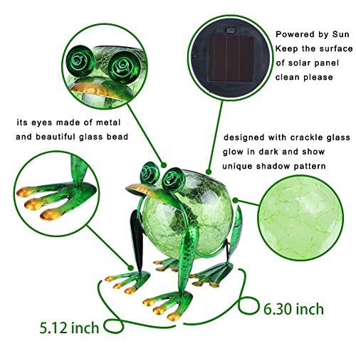 MUMTOP Solar Garden Lantern Waterproof LED Frog Solar Lights Outdoor Decorative Tabletop Lanterns Lamp for Yard Patio Table Decoration - Image 4