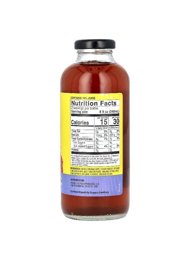 Bragg Bragg, Organic Apple Cider Vinegar Refreshers, Prebiotic, Concord Grape & Hibiscus, 16 fl oz (473 ml)  - Image 2