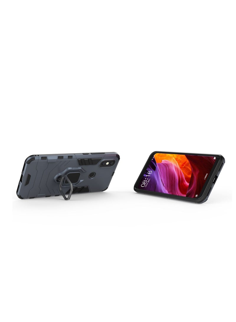 Blue Protective Cover With Ring Bracket For Xiaomi - Image 3