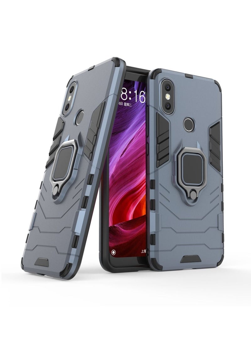 Blue Protective Cover With Ring Bracket For Xiaomi - Image 1