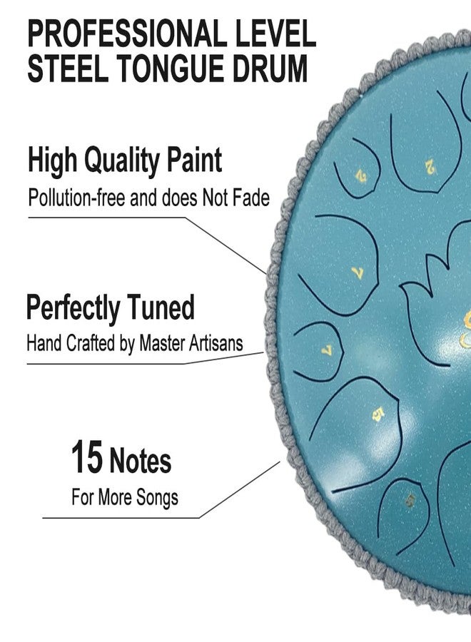 ModouString Rain Drum for Outside Garden,13 Inches 15 Notes Steel Tongue Drum with Mallets & Carry Bag Musical Instrument for Adults D Major - Image 3