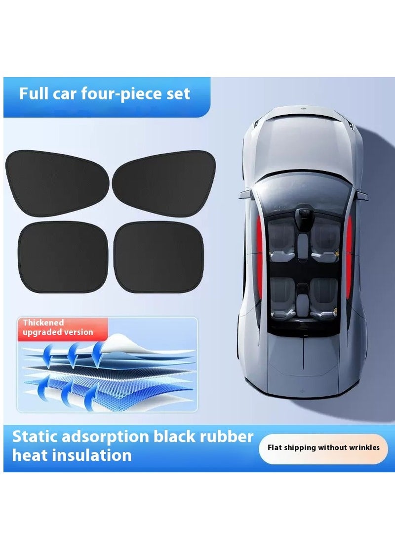Generic Car Side Window Sun Shade, 4 PCS Universal Magnetic Car Curtain for Baby and Kids with Blocks UV Rays, Reduce Damage from Direct Bright Sunlight and Heat, Universal Easy Fit Front Rear Seat  - Image 2