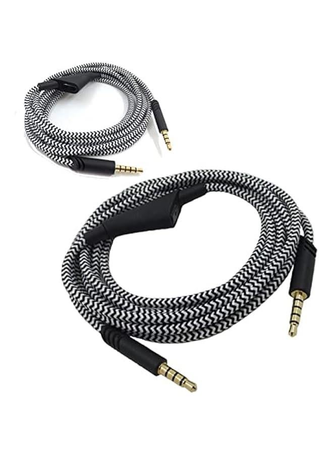 Replacement Headset Cable with Volume Control for Astro A10 A40 A30, 6.6ft Adjustable Gaming Headset Cable Headphone Audio Extension Cord, Virtual Surround Lossless Stereo Sound (Black) - Image 2