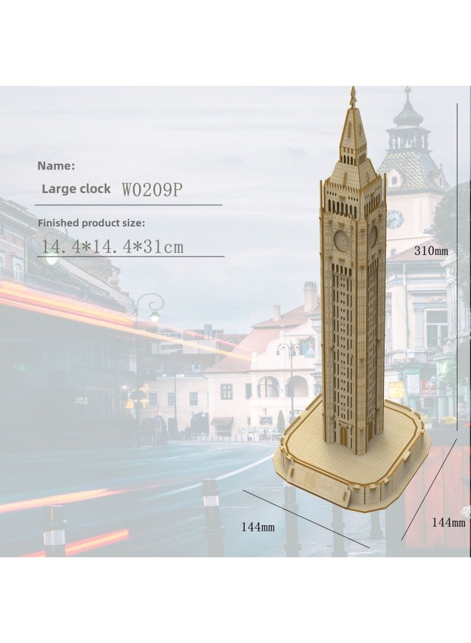 Nosto Wooden 3D Puzzle World Famous Construction Toys Educational Assembly Gift Oem Customization-Color:Big Ben - Image 1