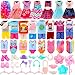 HONLAELLA 34 Pack for 53 Inch Dolls Clothes Accessories Including 4 Dresses 4 Tops 4 Pants 4 Swimsuits 4 Shoes 2 Pockets 2 Hats 5 Hangers with 9 Accessories for 53 6 Inch Dolls Clothing Set - Image 2