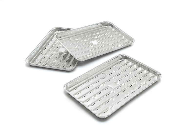 GrillPro 50426 Aluminum Foil Grilling Trays, 3-pack, Silver - Image 4