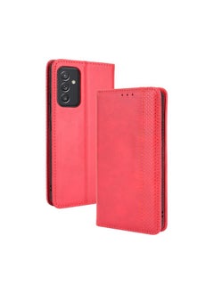 Generic Case Cover For Samsung Galaxy A82 5G / Quantum 2 5G Magnetic Buckle Retro Crazy Horse Texture Horizontal Flip Leather Case with Holder & Card Slots & Photo Frame Red 