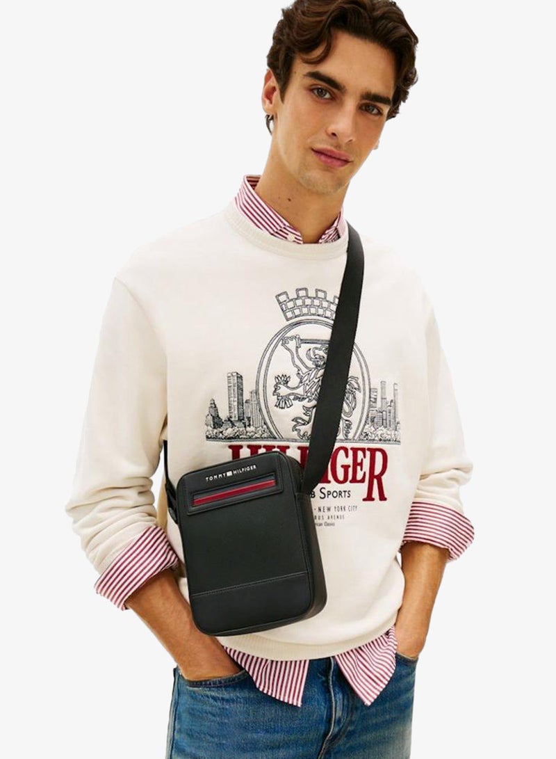 TOMMY HILFIGER Metal Logo Crossbody Reporter Bag - Image 2